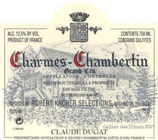 Claude Dugat Charmes-Chambertin Grand Cru 2021
